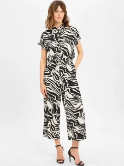 Someday Hosen<Damen Jumpsuit - Cetara schwarz weiß gemustert