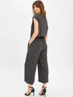 Opus Hosen<Damen Jumpsuit - Moneli marine schlamm gemustert