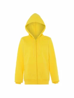 MyMo Sweatshirts & Sweatjacken<Damen Kapuzenjacke gelb uni