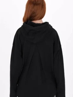 Dreimaster Sweatshirts & Sweatjacken<Damen Kapuzenjacke schwarz uni