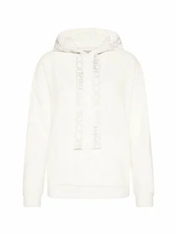 Soccx Sweatshirts & Sweatjacken<Damen Kapuzenpullover weiß uni