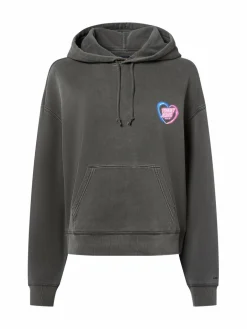 Tommy Jeans Sweatshirts & Sweatjacken<Damen Kapuzenpullover anthrazit bedruckt