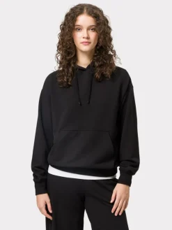 Les Lunes Sweatshirts & Sweatjacken<Damen Kapuzenpullover schwarz uni