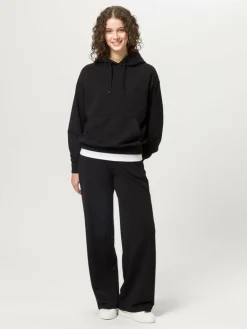 Les Lunes Sweatshirts & Sweatjacken<Damen Kapuzenpullover schwarz uni