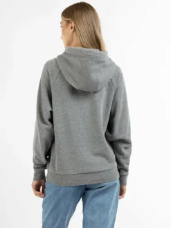 Dreimaster Sweatshirts & Sweatjacken<Damen Kapuzenpullover grau uni