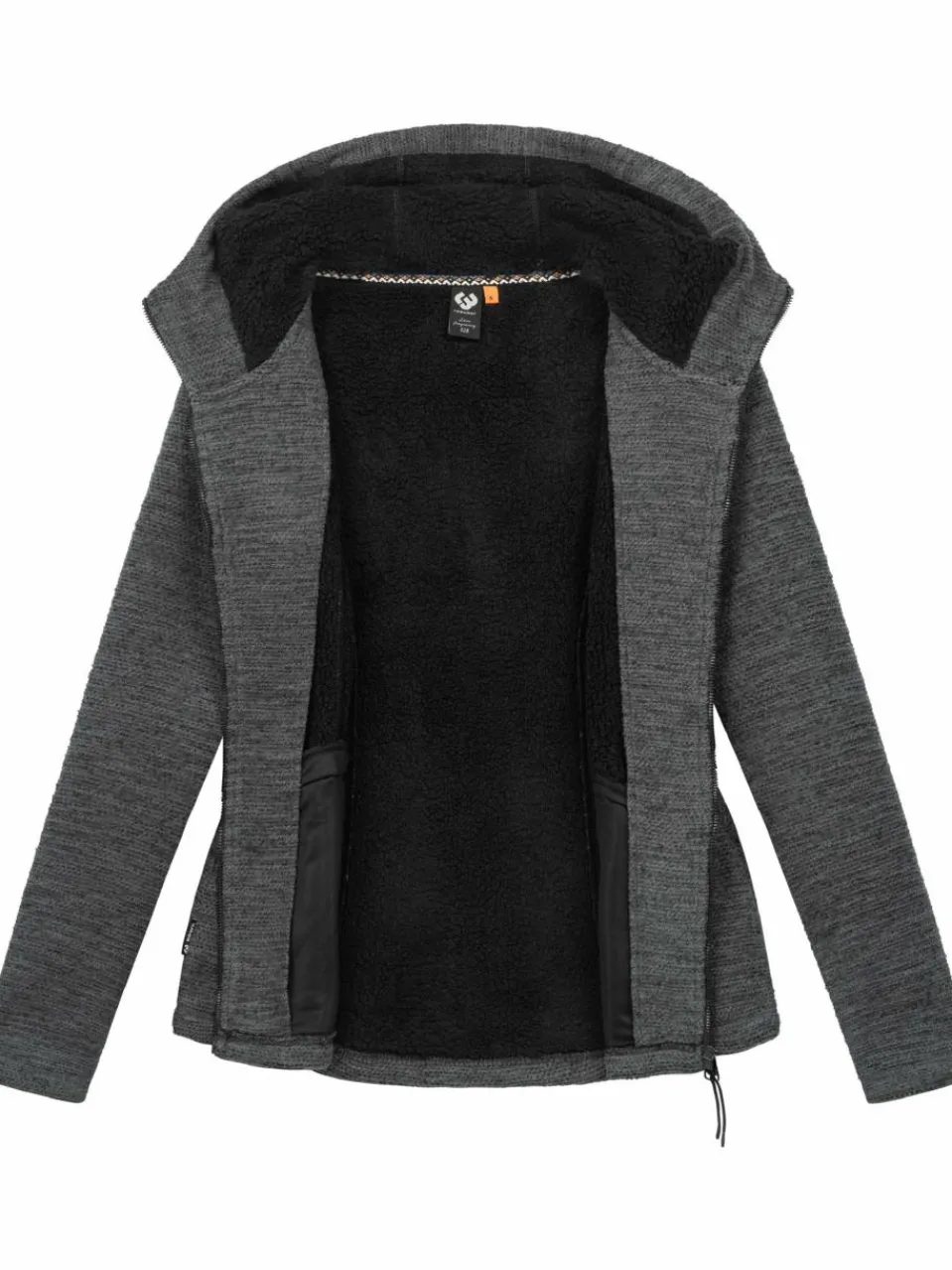 Ragwear Sweatshirts & Sweatjacken<Damen Kapuzenstrickjacke - Lyshka Melange grau meliert