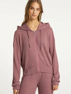 Damen IZIA Sweatshirts & Sweatjacken>Damen Kapuzensweatjacke