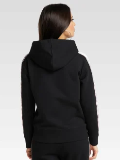 Carlo Colucci Sweatshirts & Sweatjacken<Damen Kapuzensweatjacke - Cattaruzza schwarz uni