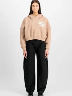 Alpha Industries Sweatshirts & Sweatjacken<Damen Kapuzensweatshirt koralle bedruckt