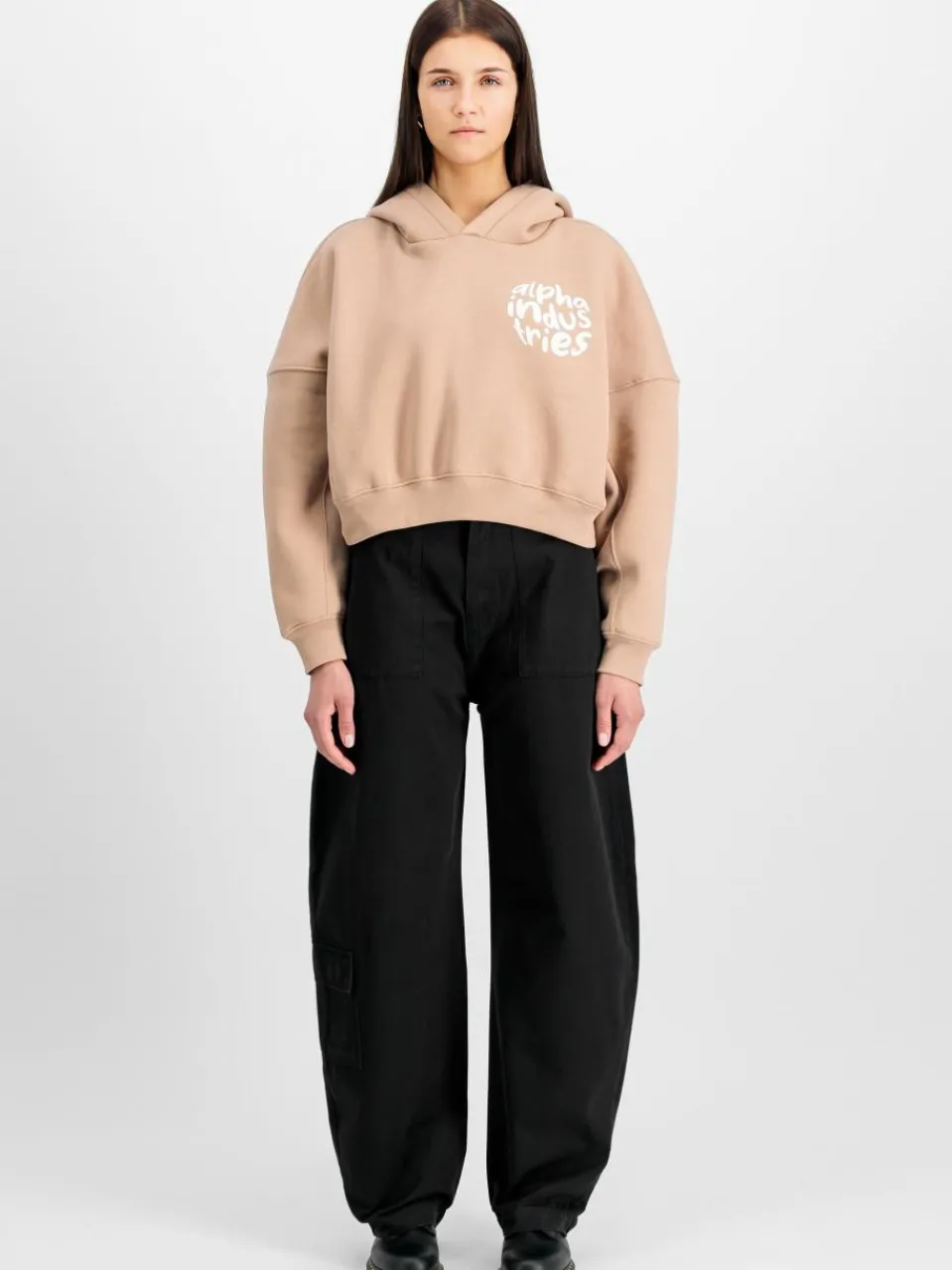 Alpha Industries Sweatshirts & Sweatjacken<Damen Kapuzensweatshirt koralle bedruckt