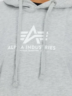 Alpha Industries Sweatshirts & Sweatjacken<Damen Kapuzensweatshirt grau bedruckt