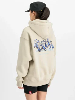 Alpha Industries Sweatshirts & Sweatjacken<Damen Kapuzensweatshirt beige uni