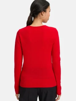 Betty Barclay Pullover & Strickjacken<Damen Kaschmir-Pullover rot uni