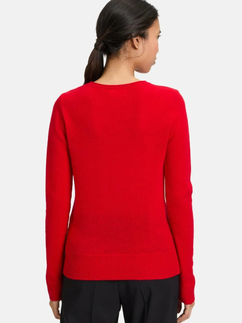 Betty Barclay Pullover & Strickjacken<Damen Kaschmir-Pullover rot uni