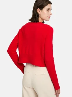 Betty Barclay Pullover & Strickjacken<Damen Kaschmir-Strickjacke rot uni