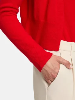 Betty Barclay Pullover & Strickjacken<Damen Kaschmir-Strickjacke rot uni