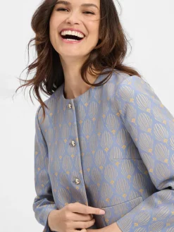 JOOP! Blazer<Damen Kastenjacke - Jolly blau mais gemustert