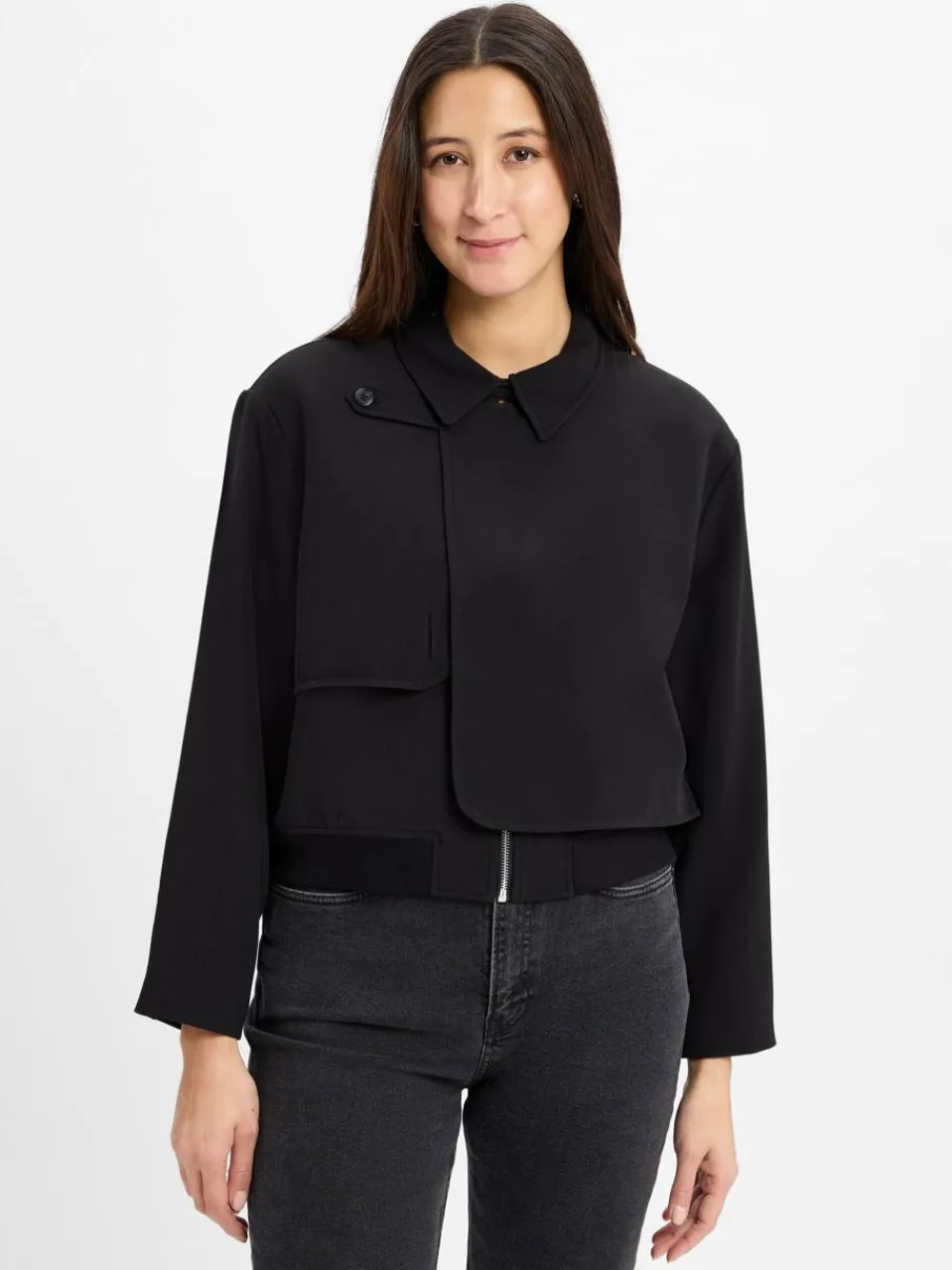 Someday Blazer<Damen Kastenjacke - Necilia schwarz uni