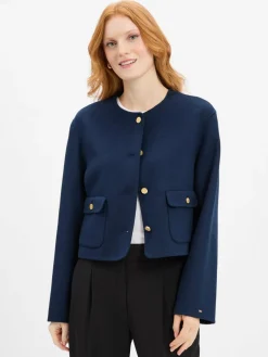 Damen Tommy Hilfiger Blazer>Damen Kastenjacke mit Woll-Anteil