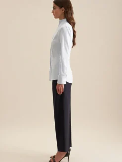 Seidensticker Blusen<Damen Kelchkragenbluse - Uni hellblau uni