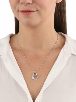 amor Schmuck<Damen Kette mit Anhänger silber uni