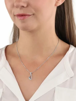 amor Schmuck<Damen Kette mit Anhänger silber uni