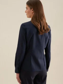 Seidensticker Blusen<Damen Klassische Bluse - Uni blau uni