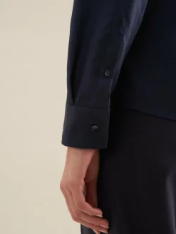 Seidensticker Blusen<Damen Klassische Bluse - Uni blau uni