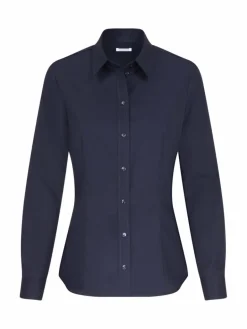 Seidensticker Blusen<Damen Klassische Bluse - Uni blau uni