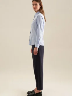 Seidensticker Blusen<Damen Klassische Bluse - Uni blau uni