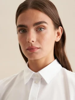 Seidensticker Blusen<Damen Klassische Bluse - Uni weiß uni