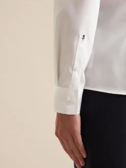 Seidensticker Blusen<Damen Klassische Bluse - Uni weiß uni