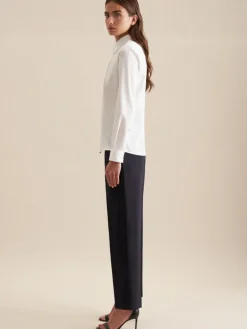 Seidensticker Blusen<Damen Klassische Bluse - Uni weiß uni