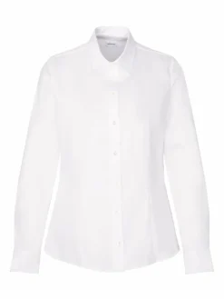 Seidensticker Blusen<Damen Klassische Bluse - Uni weiß uni