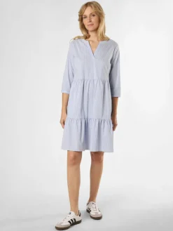 Marie Lund Kleider<Damen Kleid hellblau weiß gestreift