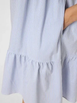 Marie Lund Kleider<Damen Kleid hellblau weiß gestreift