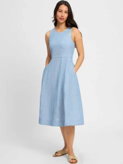 Ambiance Kleider<Damen Kleid hellblau meliert