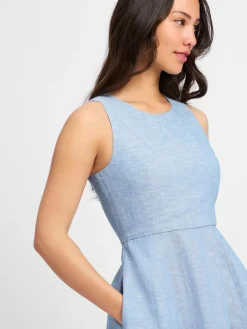 Ambiance Kleider<Damen Kleid hellblau meliert