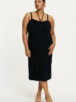 YOEK Kleider<Damen Kleid blau uni