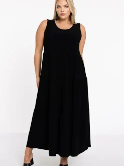 YOEK Kleider<Damen Kleid schwarz uni