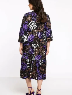 YOEK Kleider<Damen Kleid schwarz bedruckt