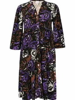 YOEK Kleider<Damen Kleid schwarz bedruckt