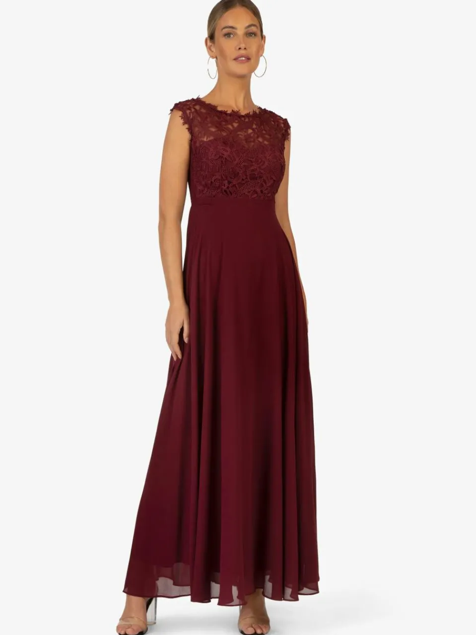 Kraimod Kleider<Damen Kleid bordeaux uni