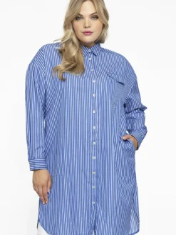 YOEK Kleider<Damen Kleid blau gestreift