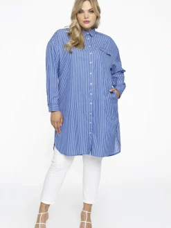 YOEK Kleider<Damen Kleid blau gestreift