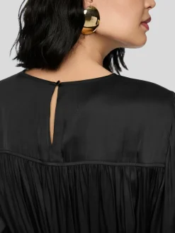 Marc Cain Kleider<Damen Kleid schwarz uni