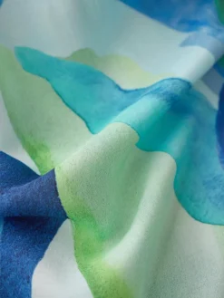 LCMT Kleider<Damen Kleid blau gemustert