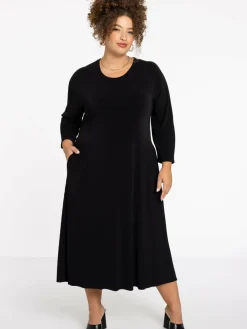 YOEK Kleider<Damen Kleid schwarz uni