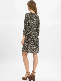 zero Kleider<Damen Kleid schwarz mehrfarbig gemustert