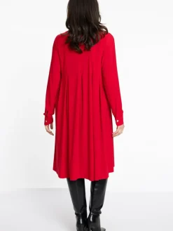 YOEK Kleider<Damen Kleid rot uni